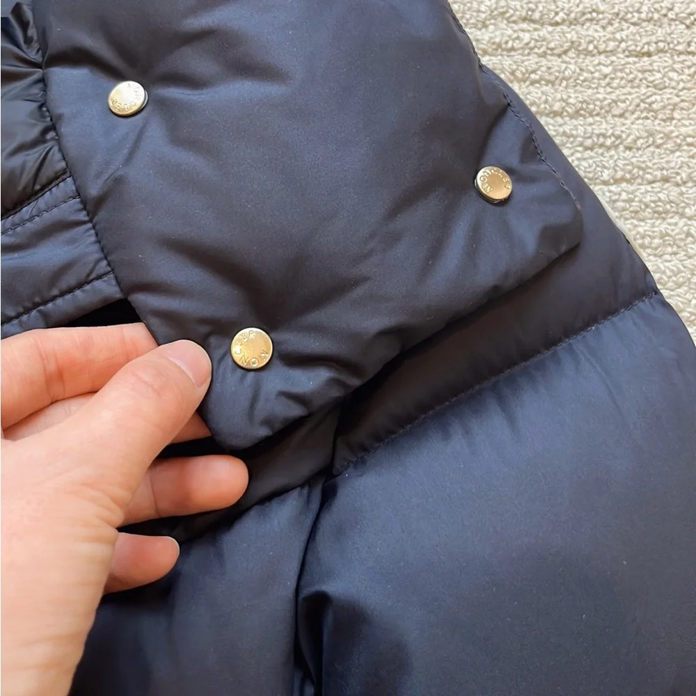 NWOT Moncler Women Navy Puffer Coat with Belt, Size 3 = L - Picture 5 of 5